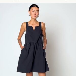 Nation LTD Black Square Neck Sleeveless Mini Dress